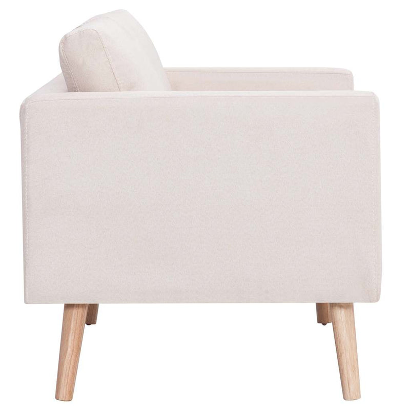 Canapea cu 3 locuri, crem, material textil