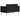 Canapea cu 2 locuri, negru, material textil
