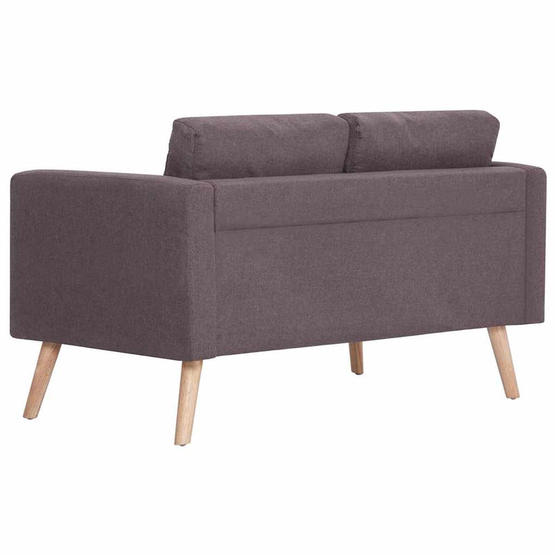 Canapea cu 2 locuri, gri taupe, material textil