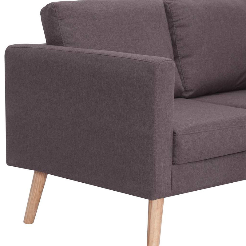 Canapea cu 2 locuri, gri taupe, material textil