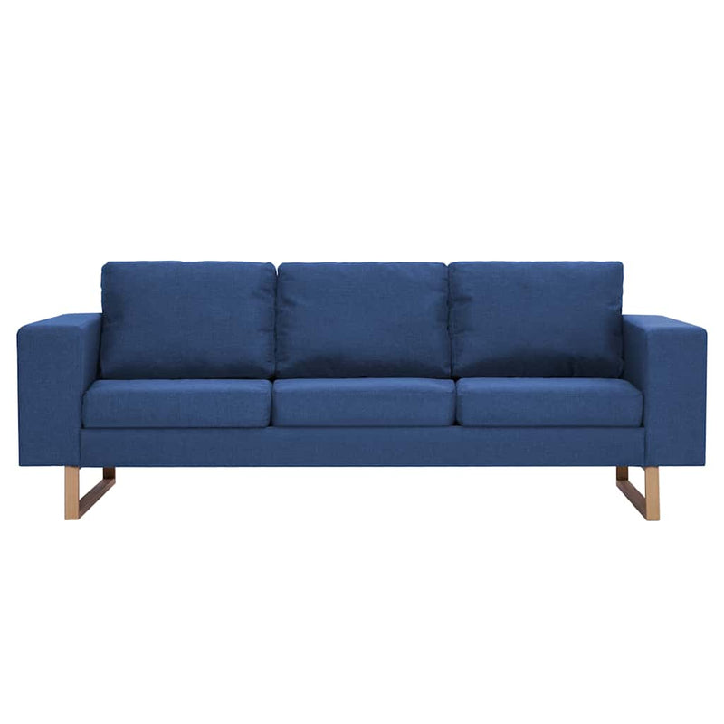 Canapea cu 3 locuri, albastru, material textil