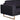 Canapea cu 3 locuri, negru, material textil