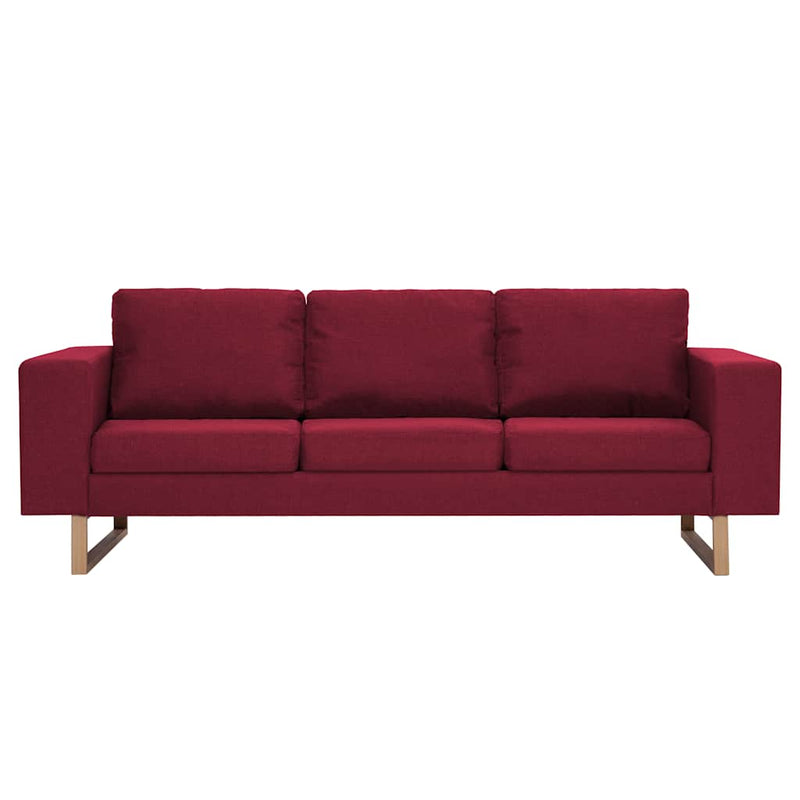 Canapea cu 3 locuri, bordo, material textil