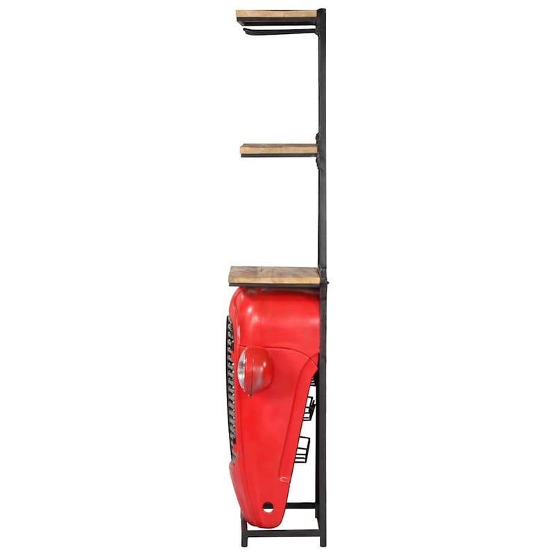 Dulap de vin design tractor 49x31x172 cm lemn masiv de mango