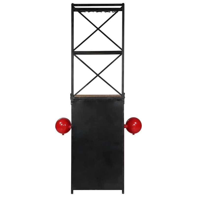 Dulap de vin design tractor 49x31x172 cm lemn masiv de mango