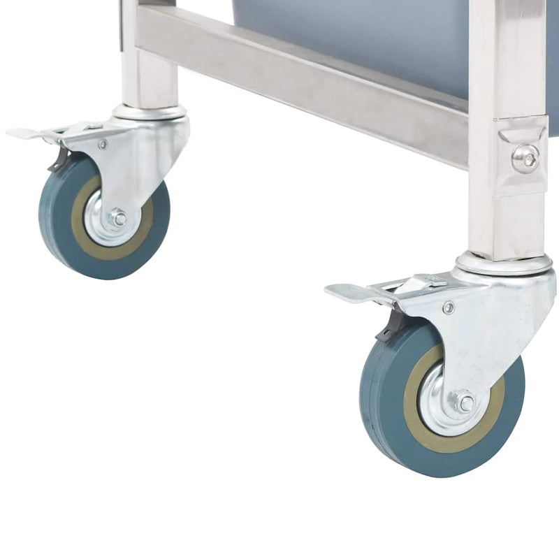 Cărucior de bucătărie cu recipiente din plastic, 82x43,5x93 cm