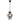 Candelabru cu mărgele, negru, rotund, E14