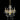 Candelabru cu mărgele de cristal, auriu, rotund, 5 x E14