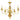 Candelabru, auriu, 5 becuri E14