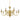 Candelabru, auriu, 8 becuri E14