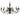Candelabru antichizat, negru, 12 becuri E14