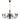 Candelabru antichizat, negru, 12 becuri E14