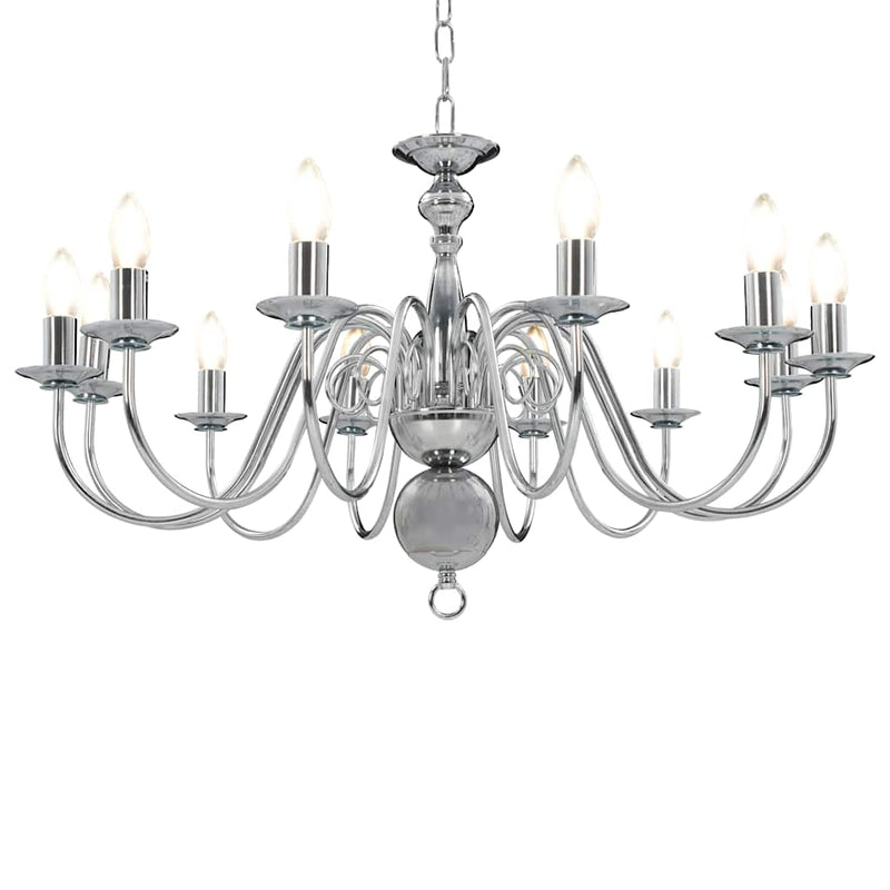 Candelabru, argintiu, 12 becuri x E14