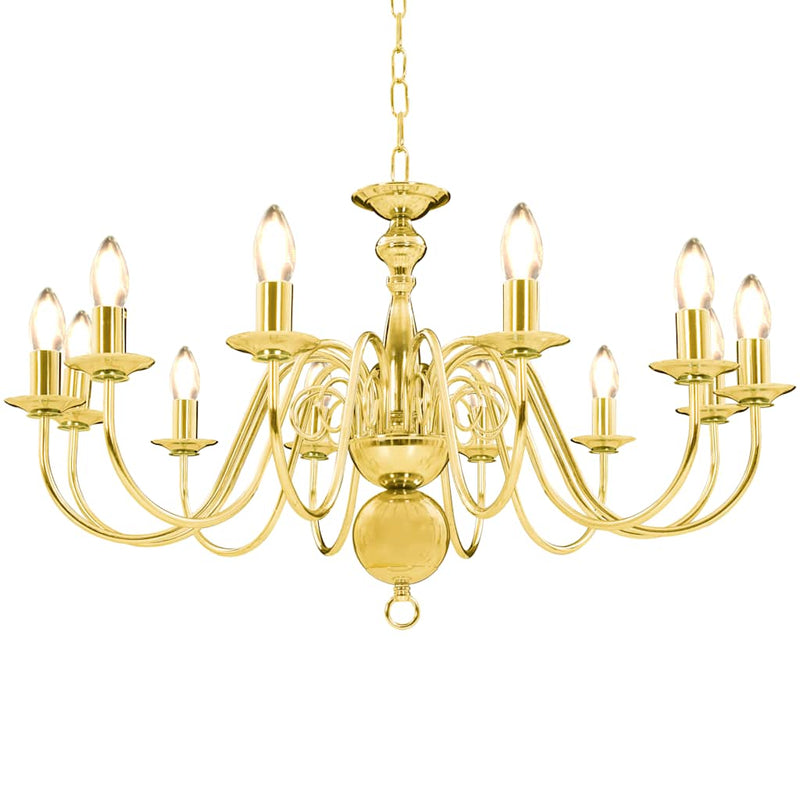Candelabru, auriu, 12 becuri E14