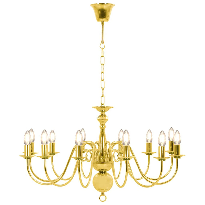 Candelabru, auriu, 12 becuri E14