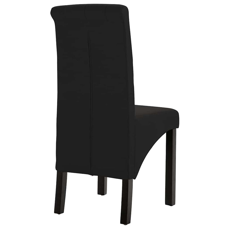 Scaune de bucătărie, 2 buc. negru, textil