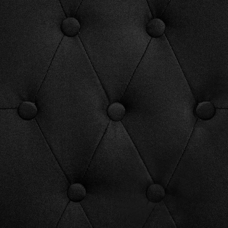 Scaune de bucătărie, 2 buc. negru, textil
