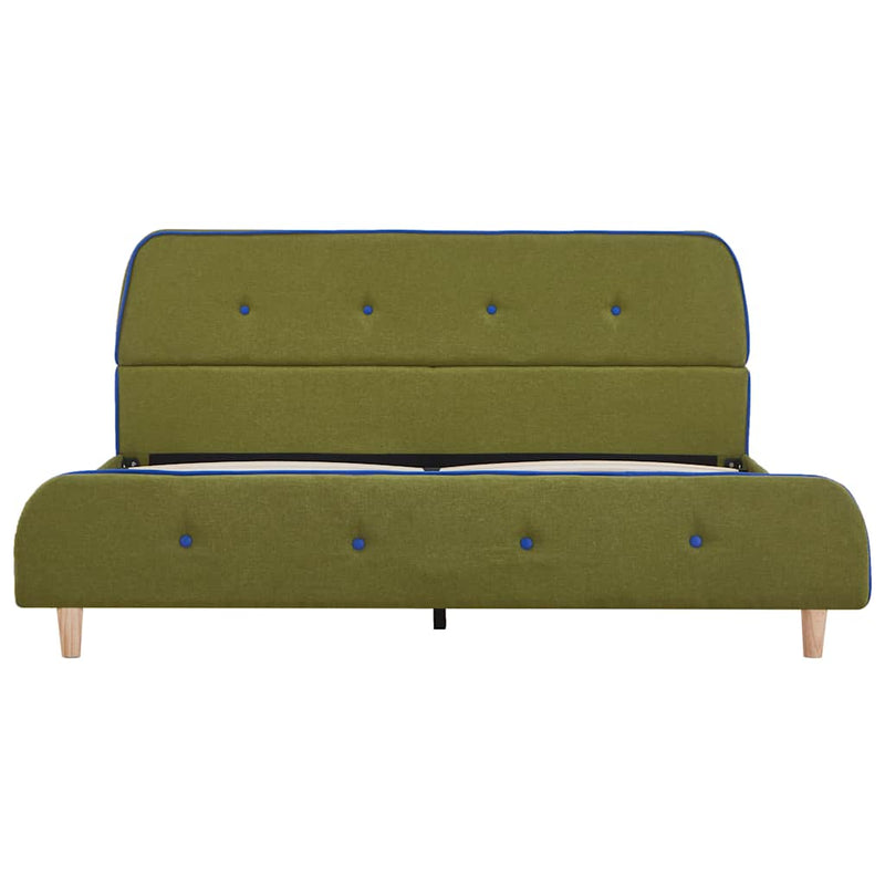 Cadru de pat, verde, 140 x 200 cm, material textil
