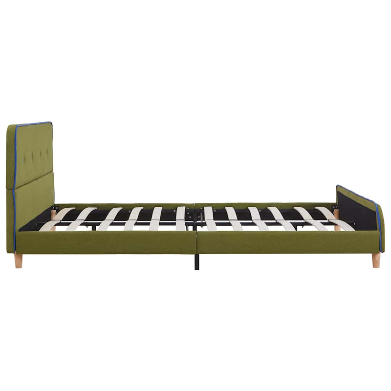 Cadru de pat, verde, 140 x 200 cm, material textil