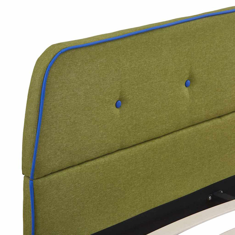 Cadru de pat, verde, 140 x 200 cm, material textil