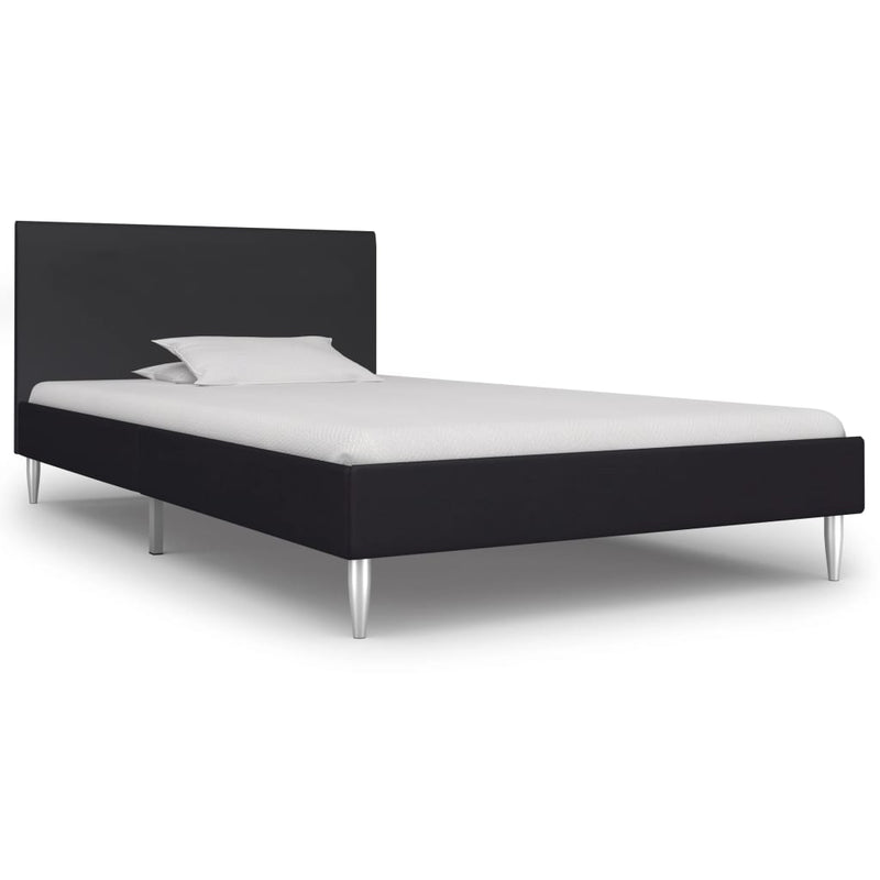 Cadru de pat, negru, 90 x 200 cm, material textil