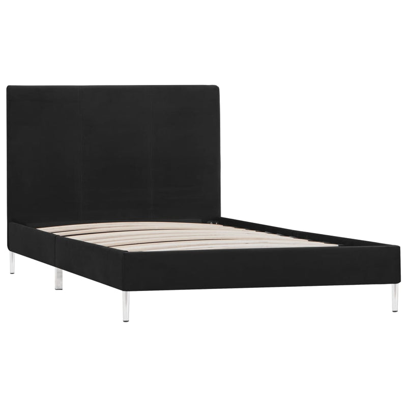 Cadru de pat, negru, 90 x 200 cm, material textil