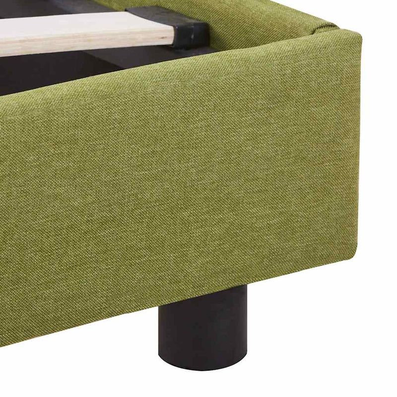 Cadru de pat, verde, 90 x 200 cm, material textil