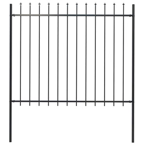 Gard de grădină Woerden cu vârf tip suliță din oțel 170x150 cm negru