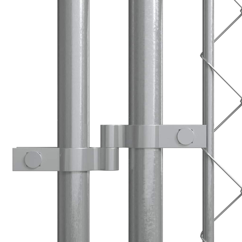 Padoc pentru câini de exterior, cu acoperiș, 7,6 x 3,8 x 2,3 m