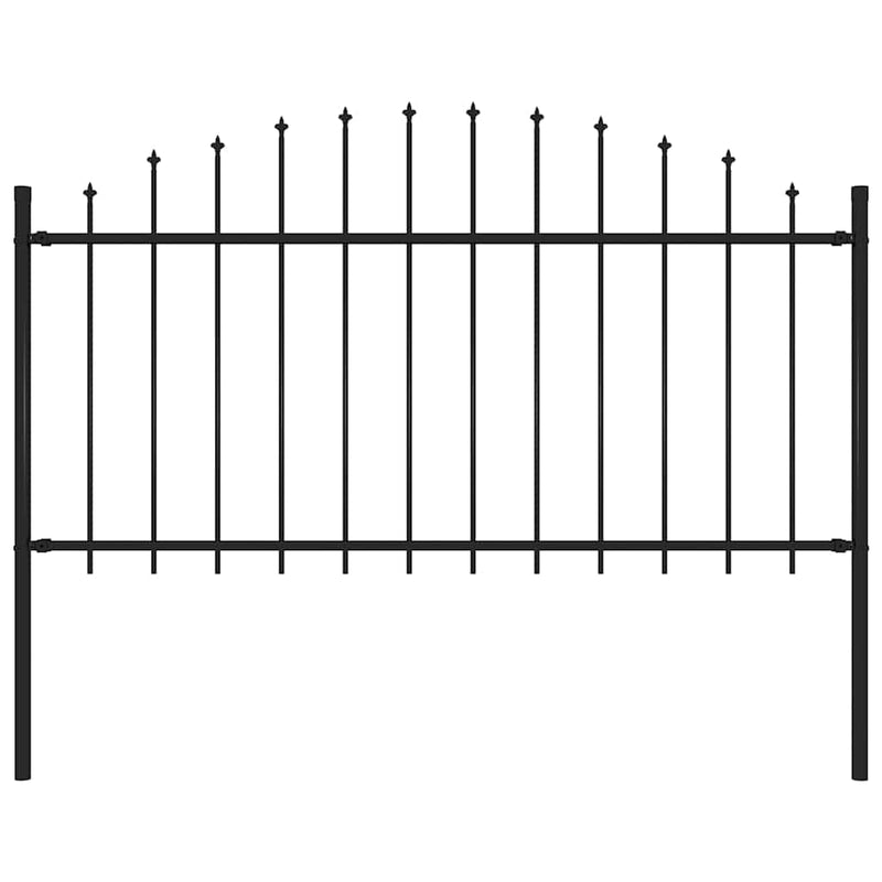 Gard de grădină Woerden cu vârf tip suliță din oțel 170x150 cm negru