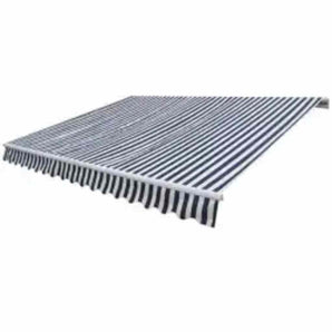 Copertină pliabilă motorizată, albastru/alb, 600 cm