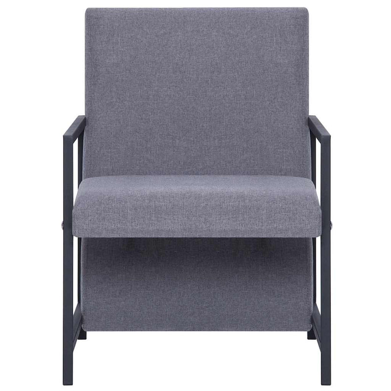 Fotoliu, gri deschis, material textil