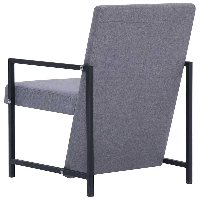 Fotoliu, gri deschis, material textil