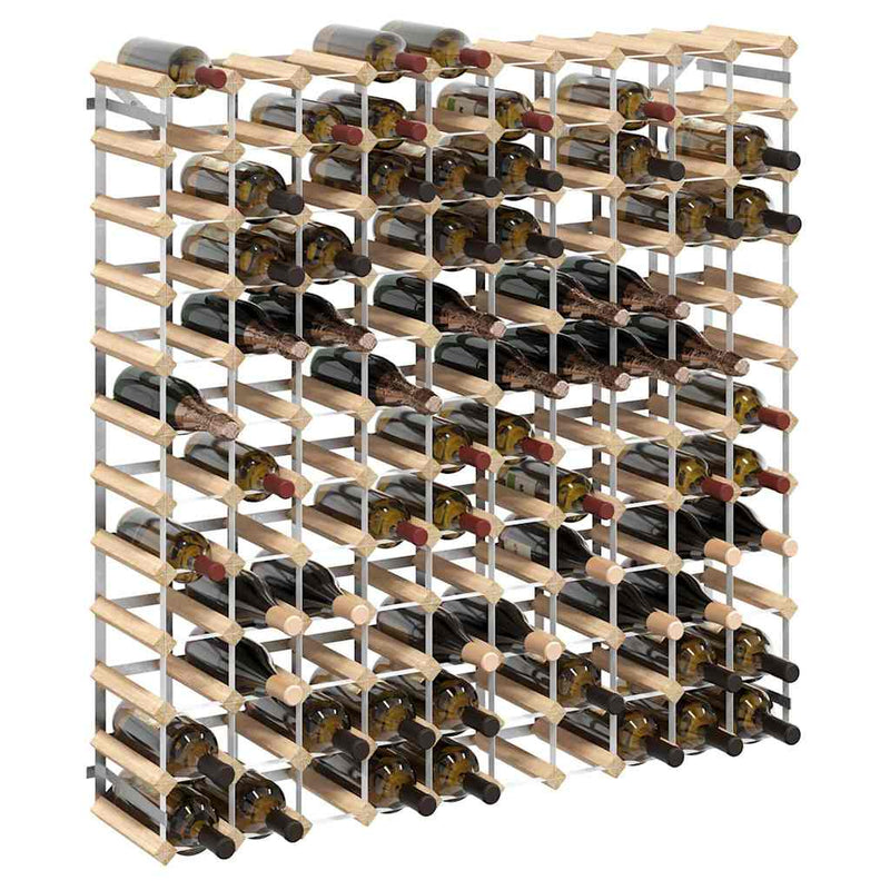 Suport sticle de vin pentru 120 sticle, lemn masiv de pin