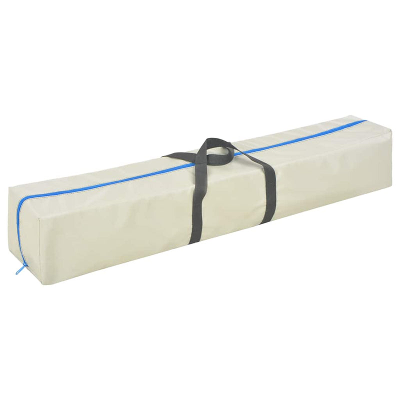 Saltea gimnastică gonflabilă cu pompă albastru 500x100x10cm PVC