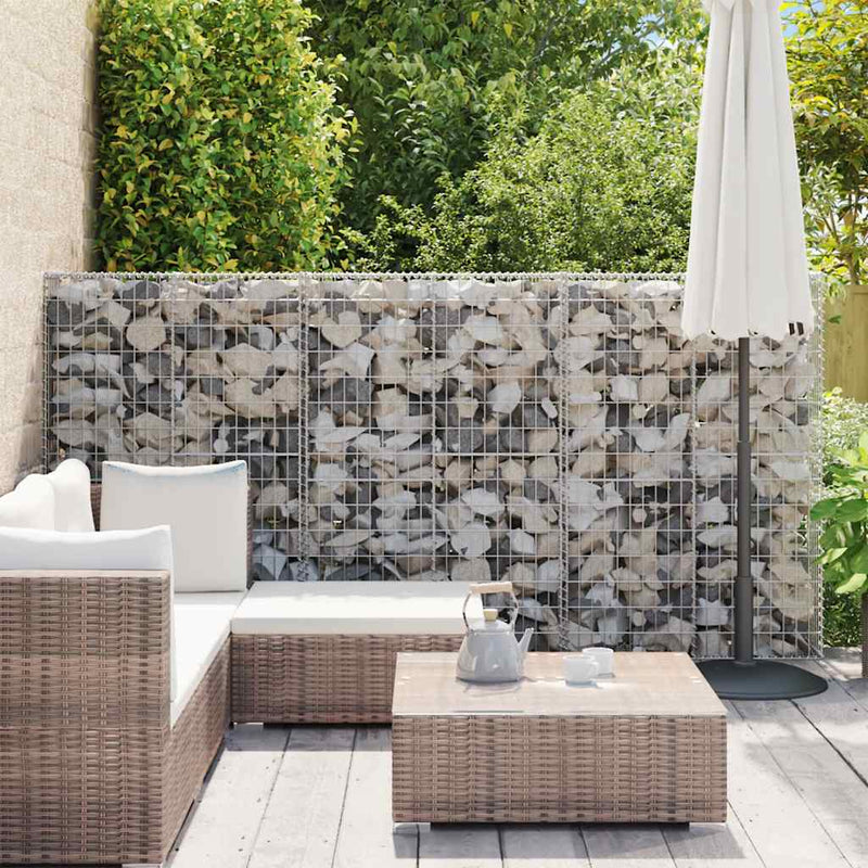 Perete gabion cu capace, 100 x 20 x 150 cm, oțel galvanizat