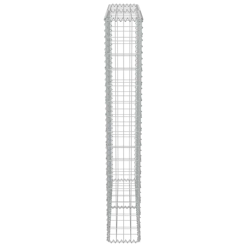 Perete gabion cu capace, 100 x 20 x 150 cm, oțel galvanizat