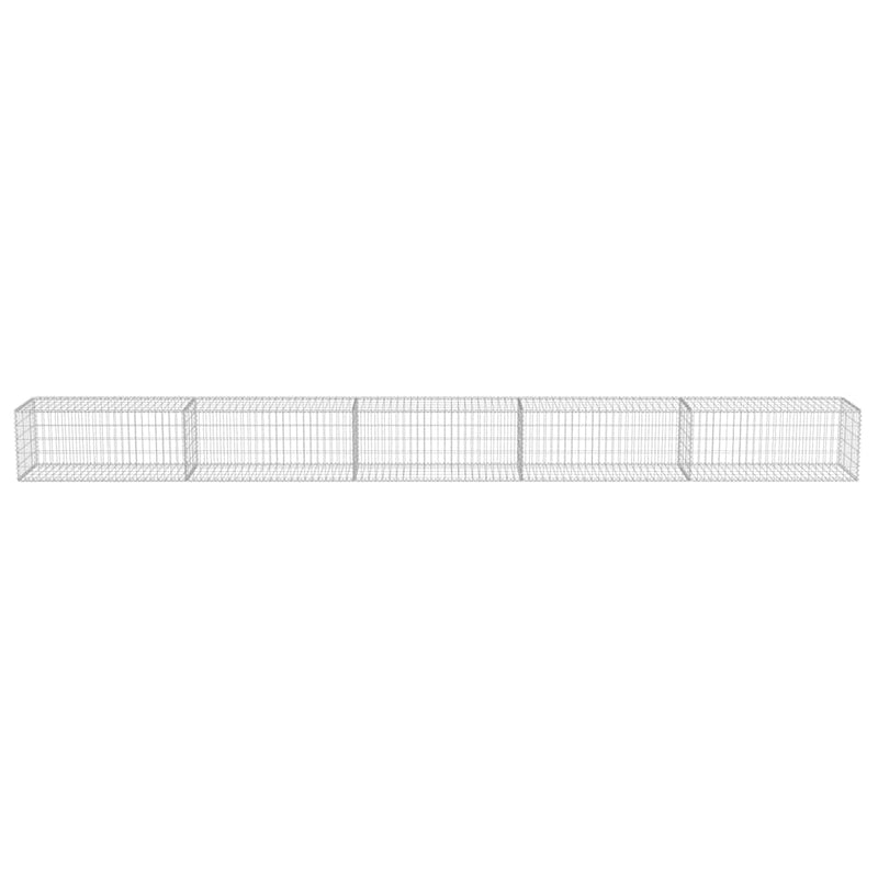 Gabion perete cu capace, 600 x 50 x 50 cm, oțel galvanizat