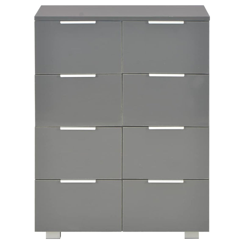 Dulap, gri extralucios, 60x35x80 cm, lemn prelucrat