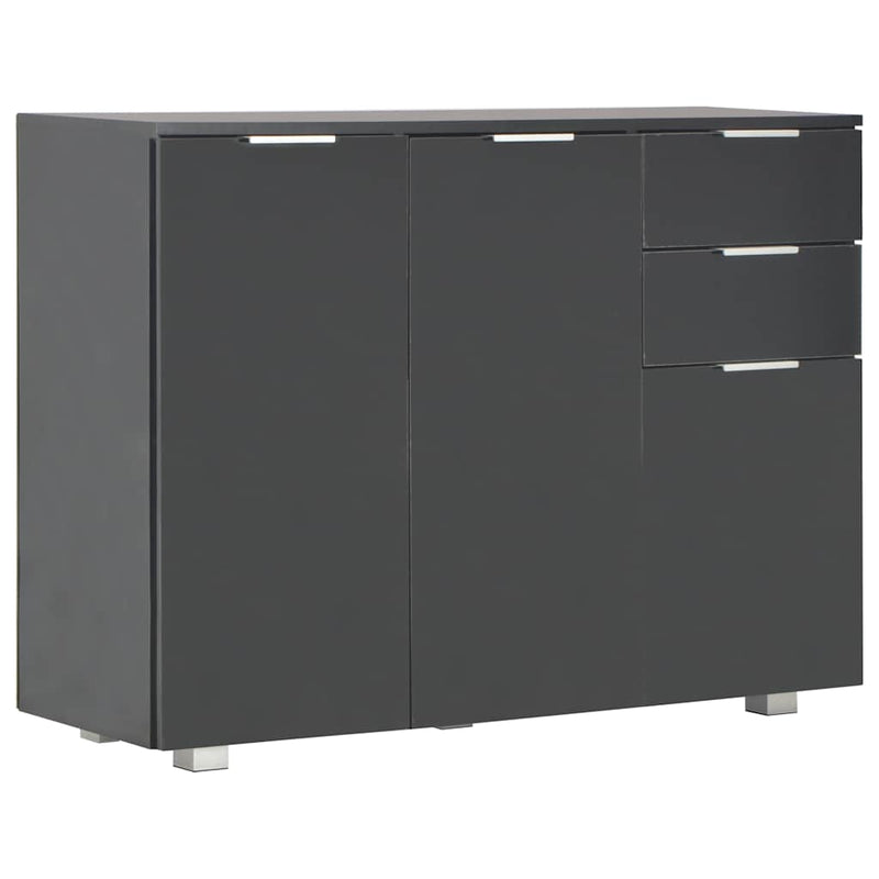 Dulap, negru extralucios, 107x35x80,5 cm