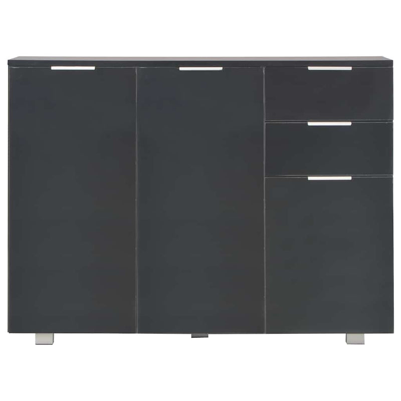 Dulap, negru extralucios, 107x35x80,5 cm