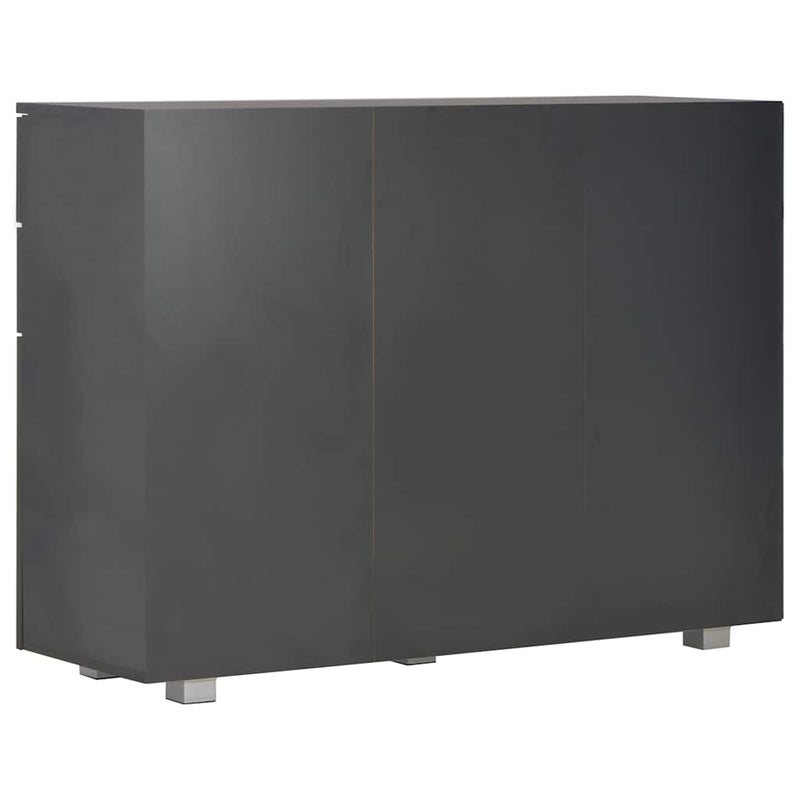 Dulap, negru extralucios, 107x35x80,5 cm