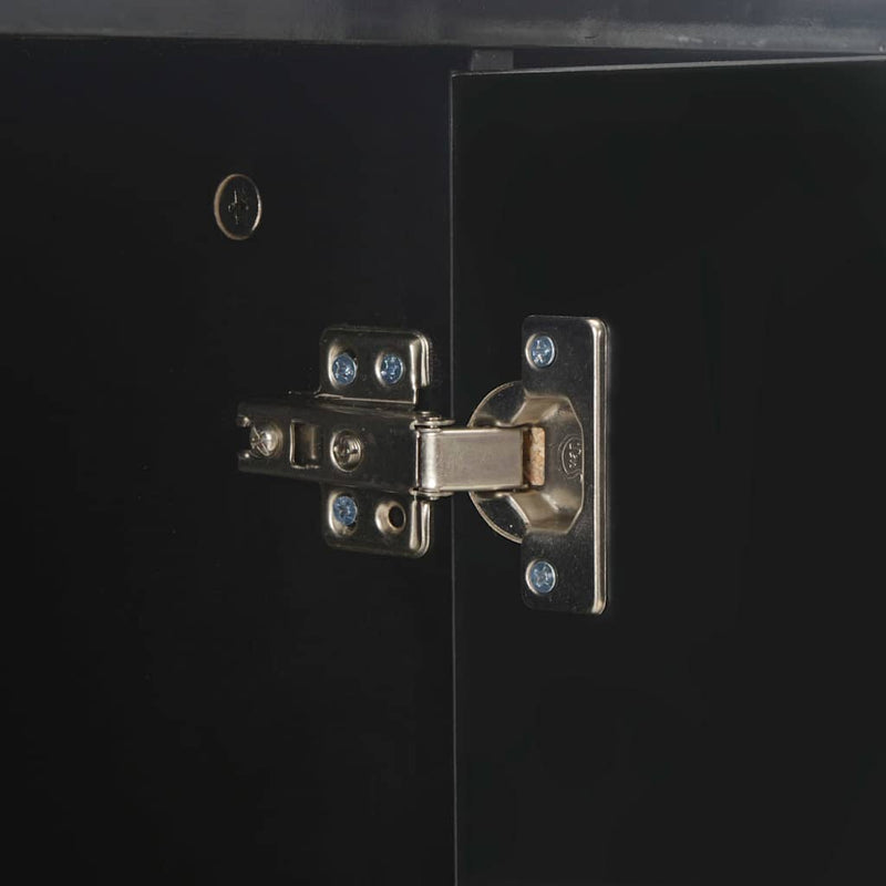 Dulap, negru extralucios, 107x35x80,5 cm