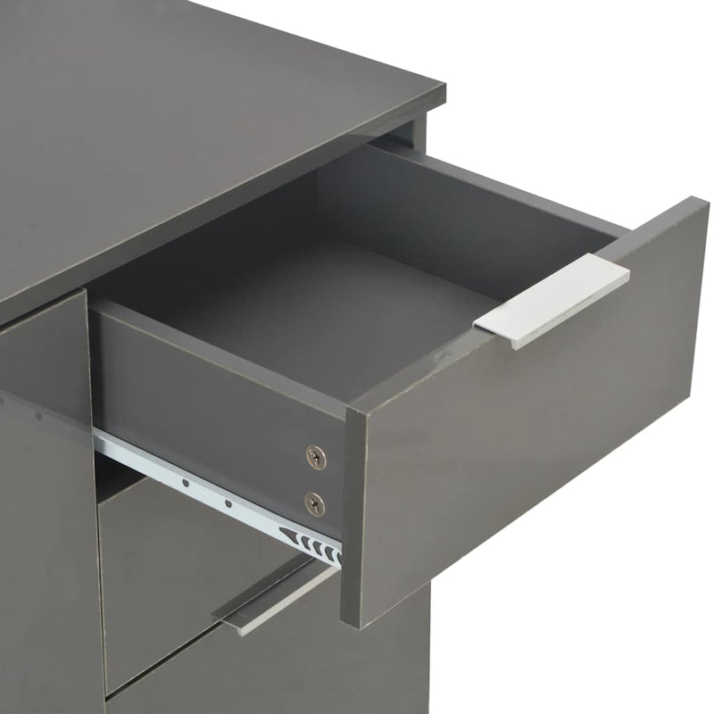 Dulap, gri extralucios, 107x35x80,5 cm