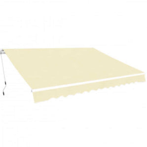 Copertină pliabilă acționată manual, crem, 600 cm