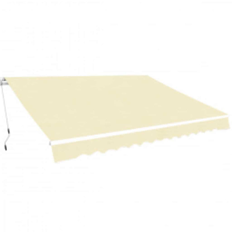 Copertină pliabilă acționată manual, crem, 600 cm
