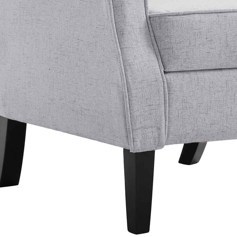 Fotoliu, gri deschis, material textil