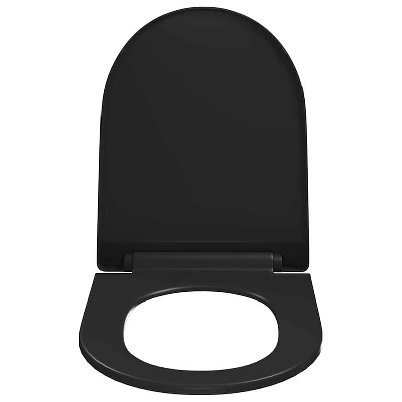 Capac WC cu închidere silențioasă, eliberare rapidă, negru
