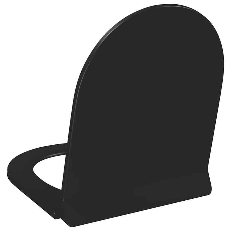 Capac WC cu închidere silențioasă, eliberare rapidă, negru