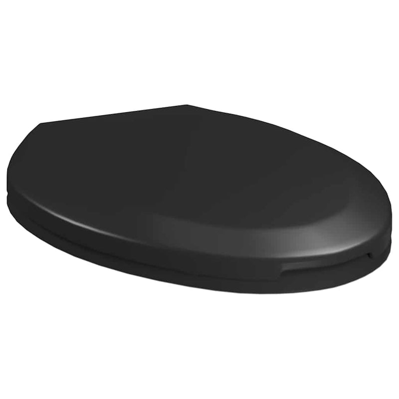 Capac WC cu închidere silențioasă, eliberare rapidă, negru